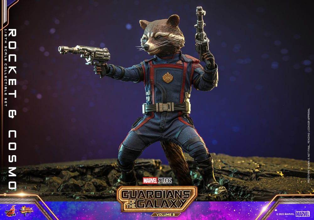 Guardians of the Galaxy Vol. 3 Movie Masterpiece Actionfiguren 1/6 Rocket & Cosmo 16 cm