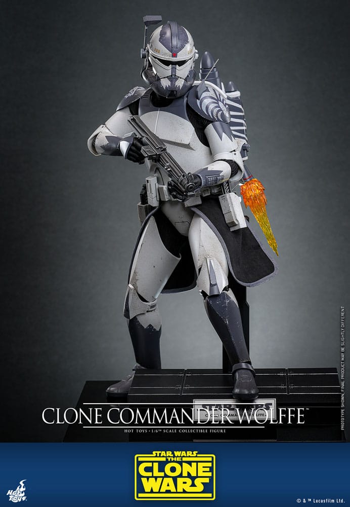 Star Wars: The Clone Wars Actionfigur 1/6 Clone Commander Wolffe 30 cm