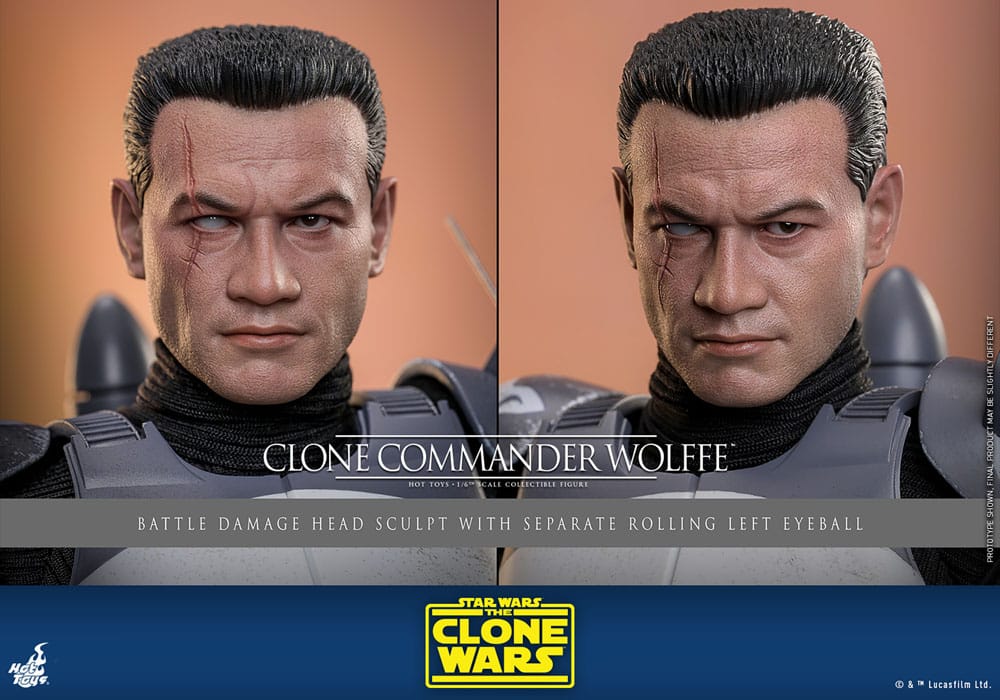 Star Wars: The Clone Wars Actionfigur 1/6 Clone Commander Wolffe 30 cm