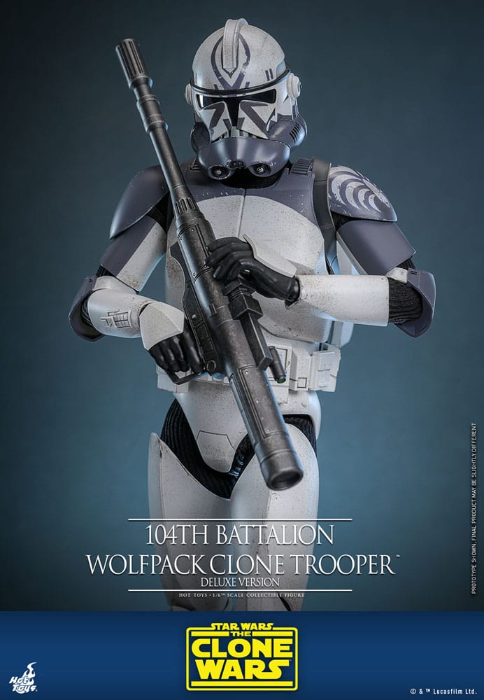 Star Wars The Clone Wars Actionfigur 1/6 104th Battalion Wolfpack Clone Trooper Deluxe Version 30 cm
