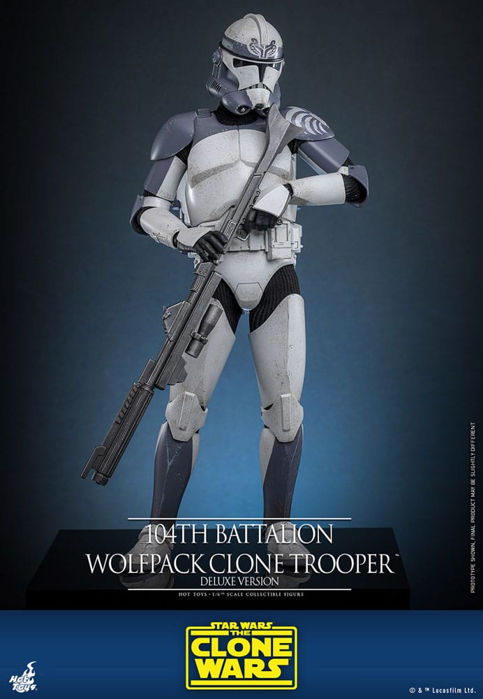 Star Wars The Clone Wars Actionfigur 1/6 104th Battalion Wolfpack Clone Trooper Deluxe Version 30 cm
