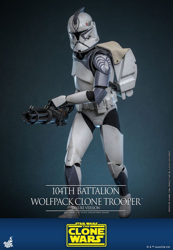 Star Wars The Clone Wars Actionfigur 1/6 104th Battalion Wolfpack Clone Trooper Deluxe Version 30 cm