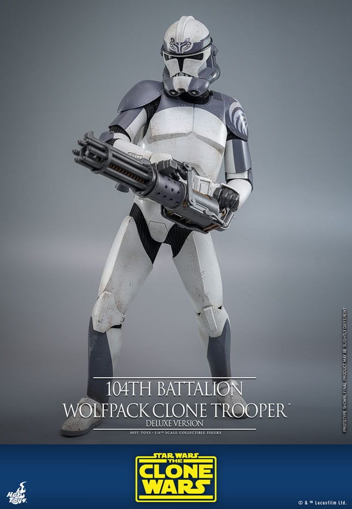 Star Wars The Clone Wars Actionfigur 1/6 104th Battalion Wolfpack Clone Trooper Deluxe Version 30 cm
