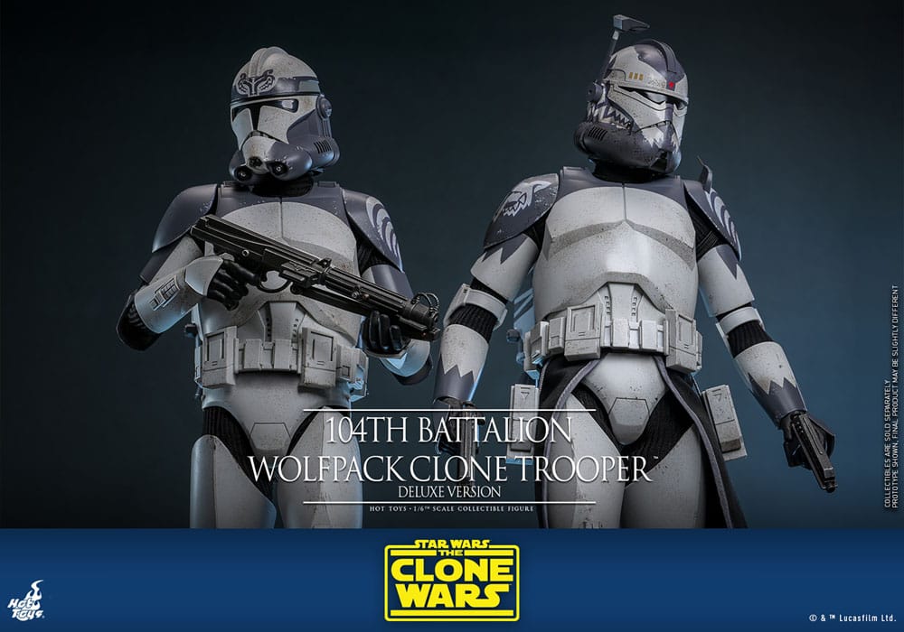 Star Wars The Clone Wars Actionfigur 1/6 104th Battalion Wolfpack Clone Trooper Deluxe Version 30 cm