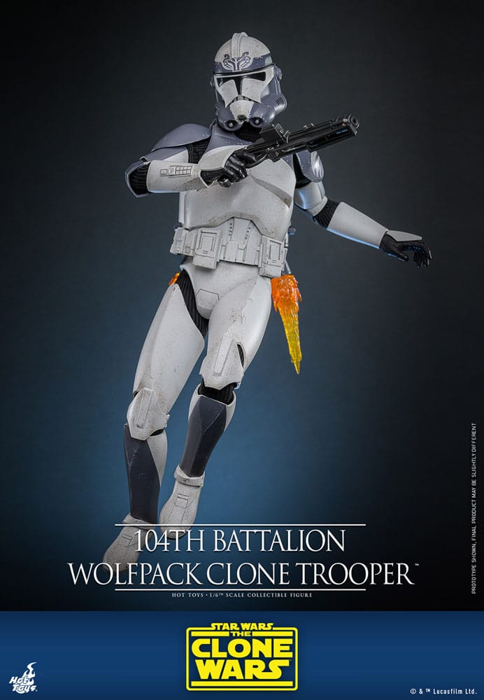 Star Wars The Clone Wars Actionfigur 1/6 104th Battalion Wolfpack Clone Trooper 30 cm