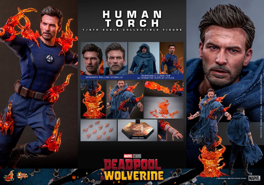 Deadpool & Wolverine Movie Masterpiece Actionfigur 1/6 Human Torch 31 cm