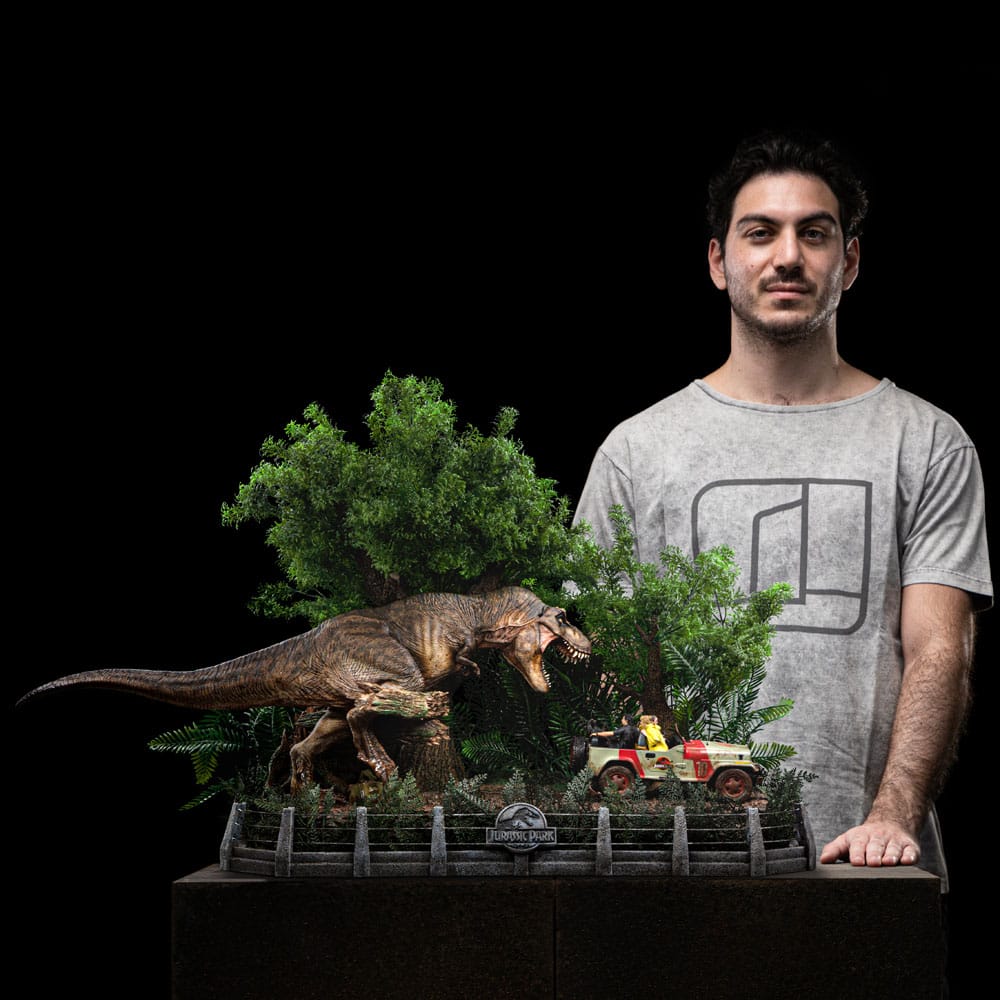 Jurassic Park Demi Art Scale Statue 1/20 T-Rex Chase
