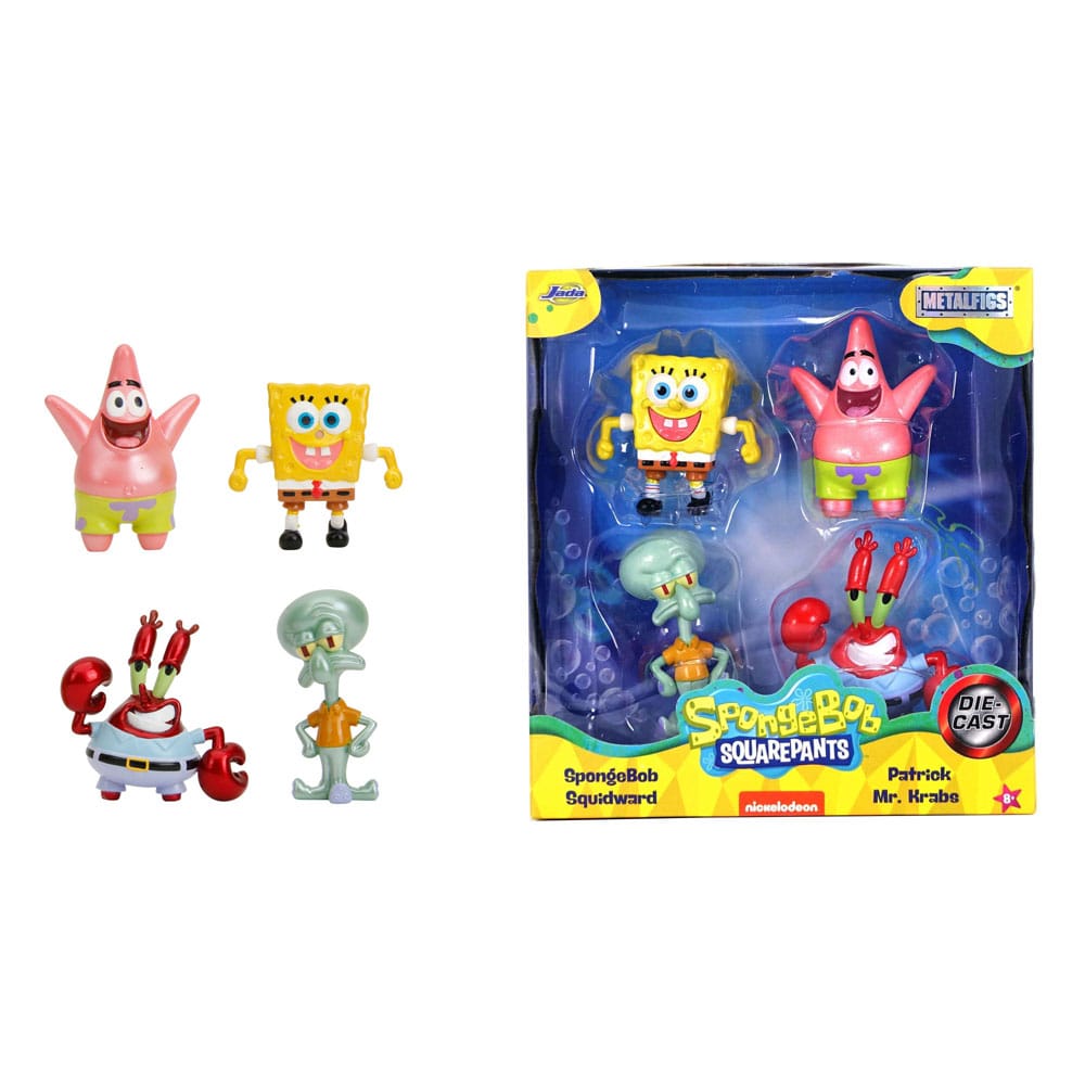 Spongebob Schwammkopf Nano Metalfigs Diecast Minifiguren 4-er Pack Wave 1 4 cm