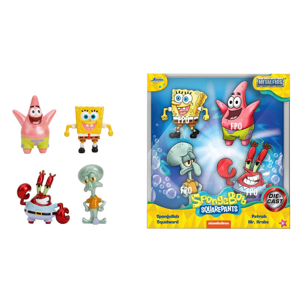 Spongebob Schwammkopf Nano Metalfigs Diecast Minifiguren 4-er Pack Wave 1 4 cm