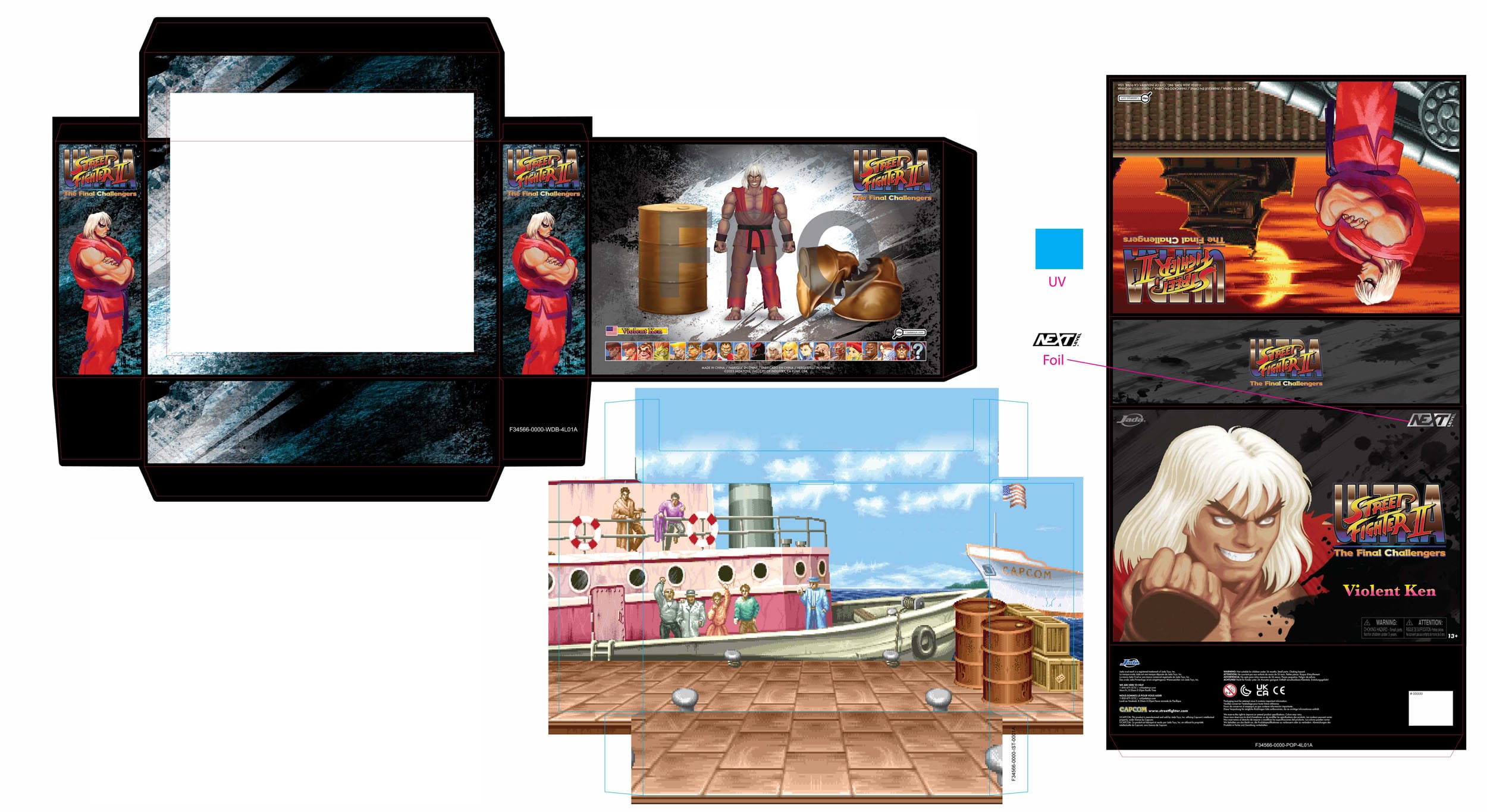 Ultra Street Fighter II: The Final Challengers Actionfigur 1/12 Violent Ken Next Level SDCC 2024 Exclusive 15 cm