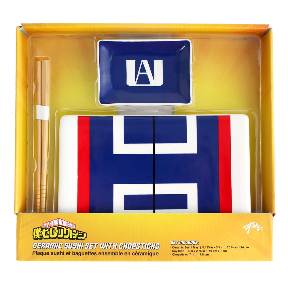 My Hero Academia Keramik Sushi Set mit Essstäbchen UA