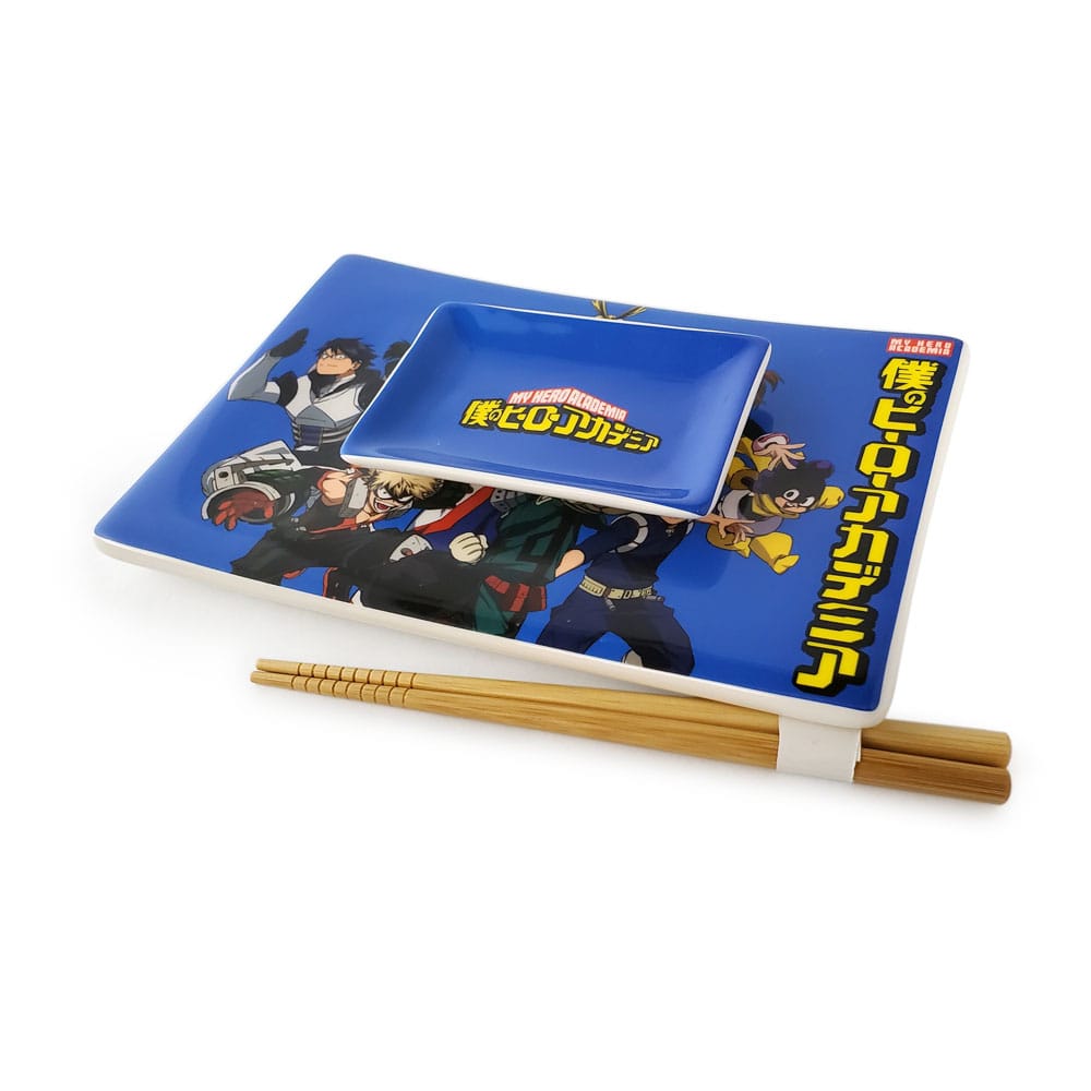 My Hero Academia Keramik Sushi Set mit Essstäbchen Classe 1-A
