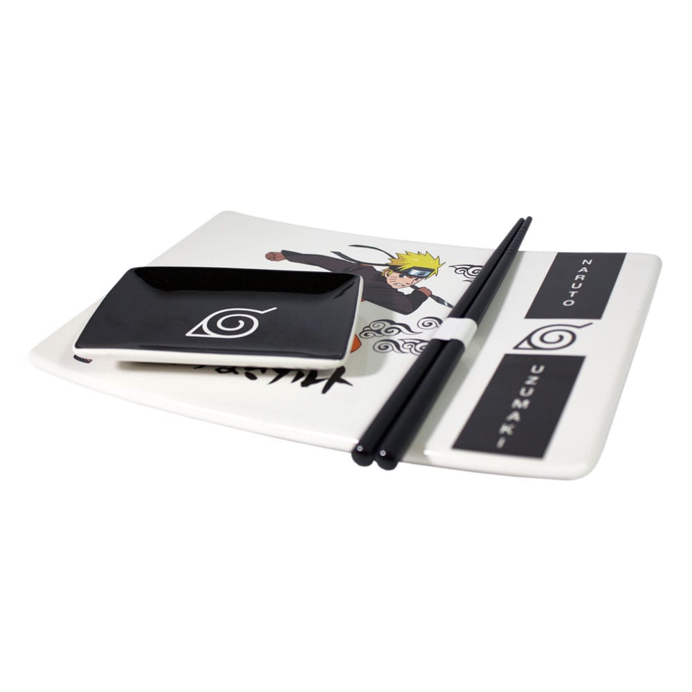 Naruto Shippuden Keramik Sushi Set mit Essstäbchen Naruto Uzumaki