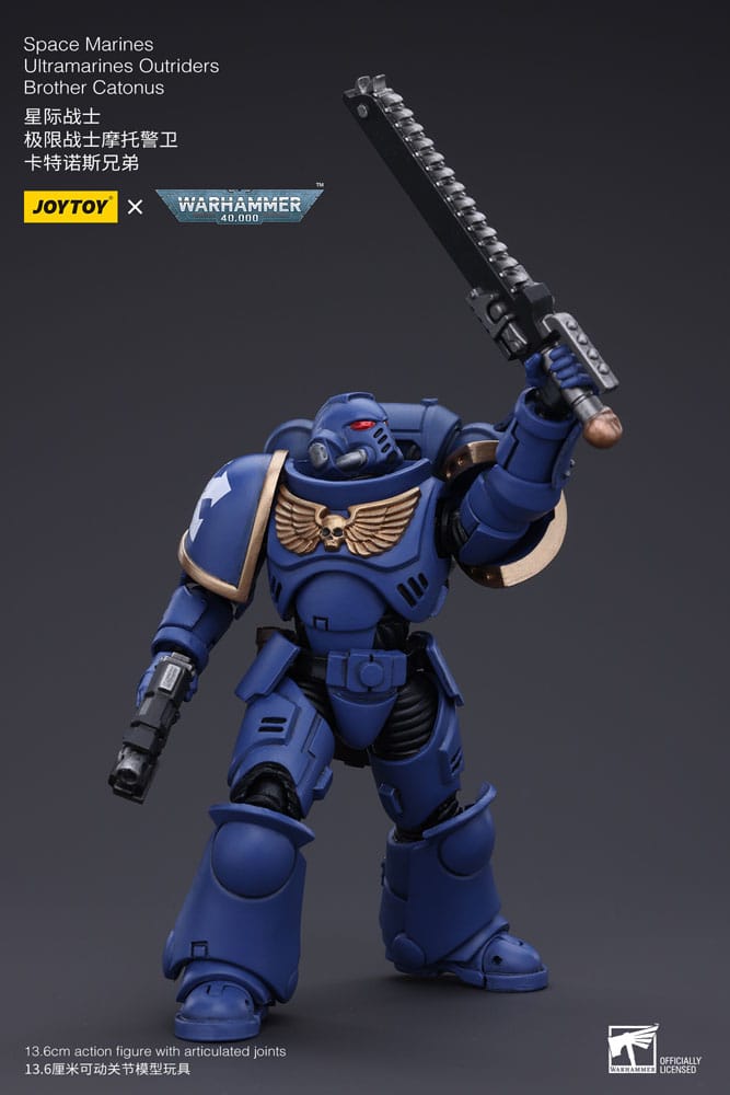 Warhammer 40k Actionfigur 1/18 Space Marines Ultramarines Outriders Brother Catonus 14 cm