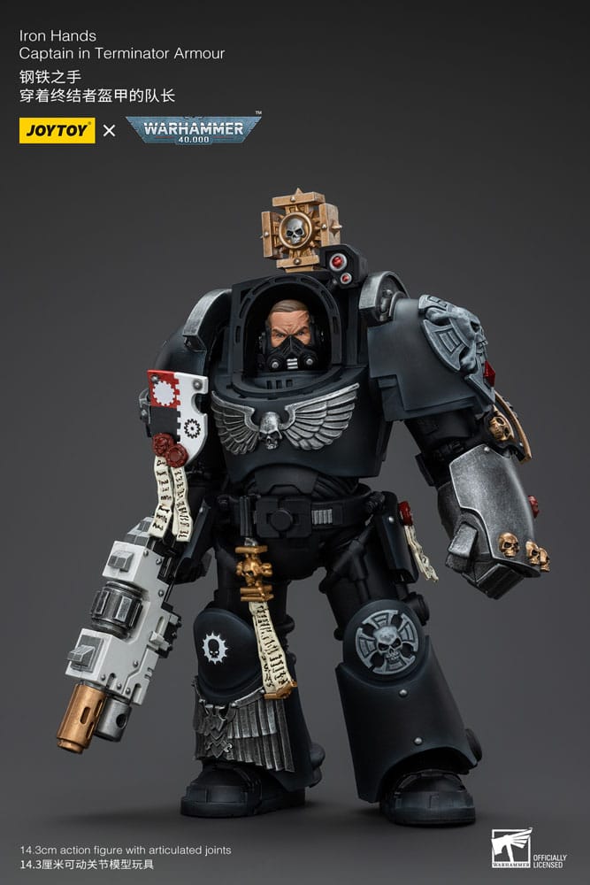 Warhammer 40k Actionfigur 1/18 Iron Hands Captain in Terminator Armour 14 cm
