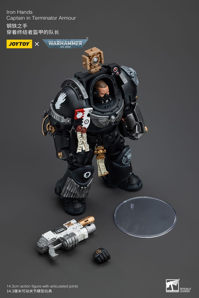 Warhammer 40k Actionfigur 1/18 Iron Hands Captain in Terminator Armour 14 cm
