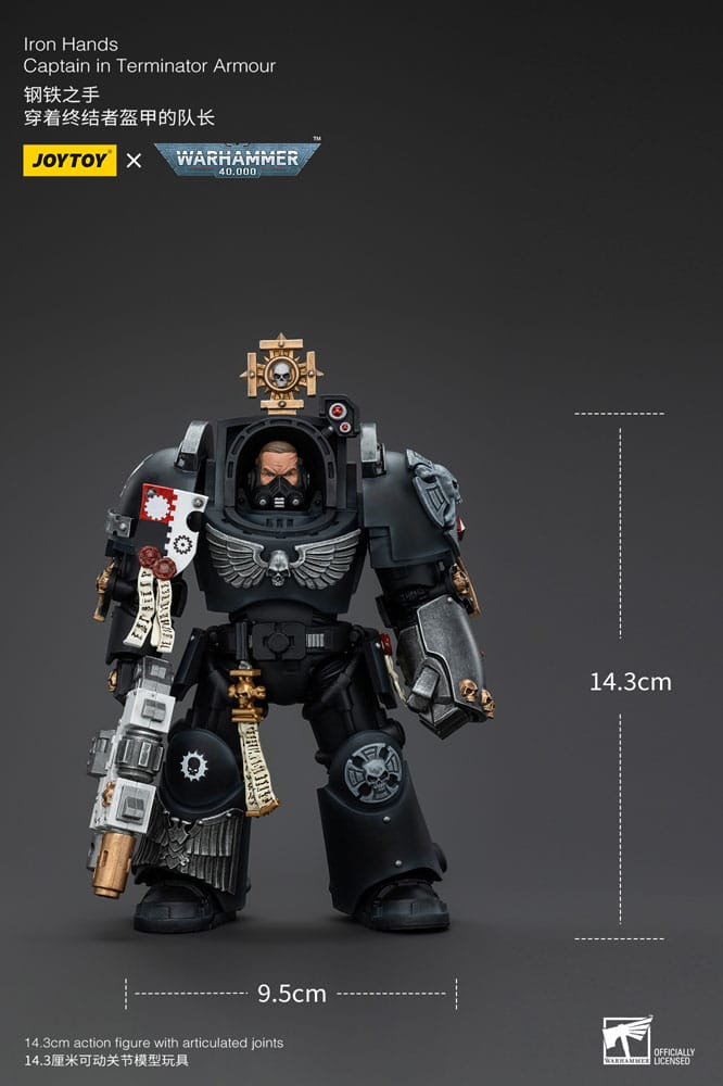 Warhammer 40k Actionfigur 1/18 Iron Hands Captain in Terminator Armour 14 cm