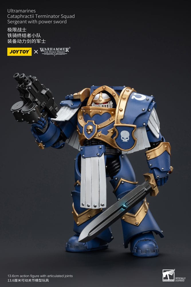 Warhammer The Horus Heresy Actionfigur 1/18 Ultramarines Cataphractii Terminator Squad Sergeant with Power Sword 14 cm