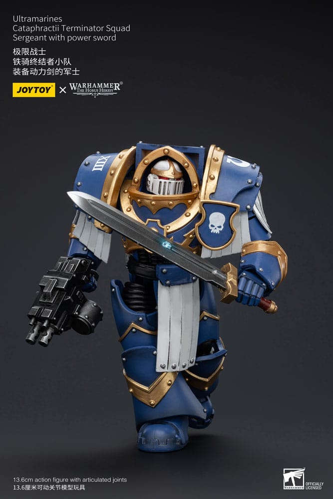 Warhammer The Horus Heresy Actionfigur 1/18 Ultramarines Cataphractii Terminator Squad Sergeant with Power Sword 14 cm