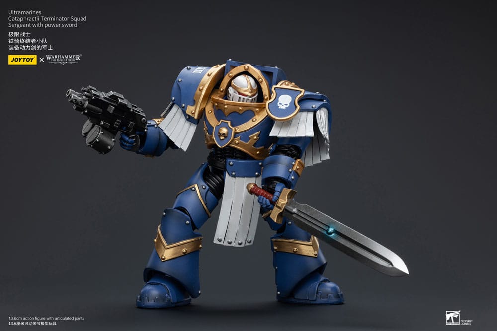 Warhammer The Horus Heresy Actionfigur 1/18 Ultramarines Cataphractii Terminator Squad Sergeant with Power Sword 14 cm