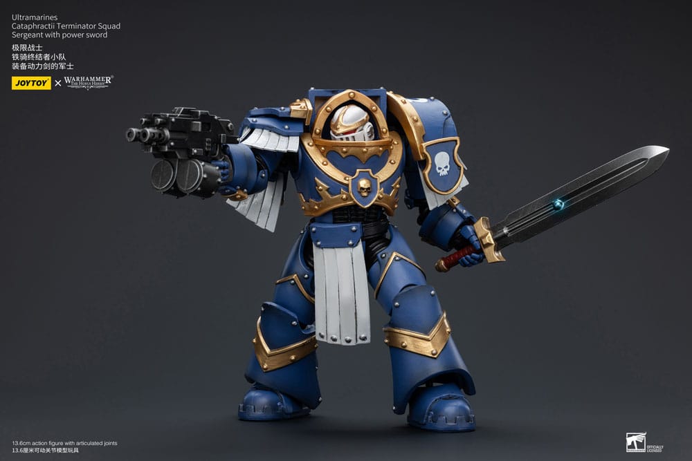 Warhammer The Horus Heresy Actionfigur 1/18 Ultramarines Cataphractii Terminator Squad Sergeant with Power Sword 14 cm