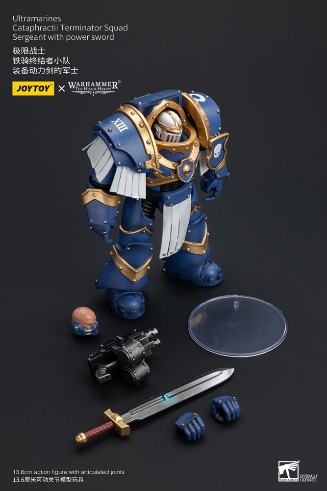 Warhammer The Horus Heresy Actionfigur 1/18 Ultramarines Cataphractii Terminator Squad Sergeant with Power Sword 14 cm