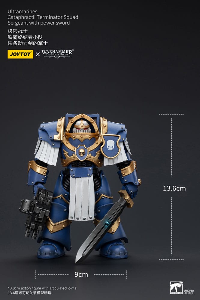 Warhammer The Horus Heresy Actionfigur 1/18 Ultramarines Cataphractii Terminator Squad Sergeant with Power Sword 14 cm