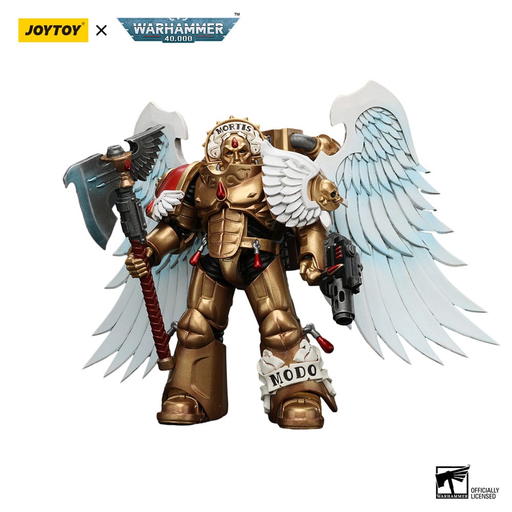 Warhammer The Horus Heresy Actionfigur 1/18 Blood Angels Sanguinary Guard with Encarmine Axe and Inferno Pistol 12 cm