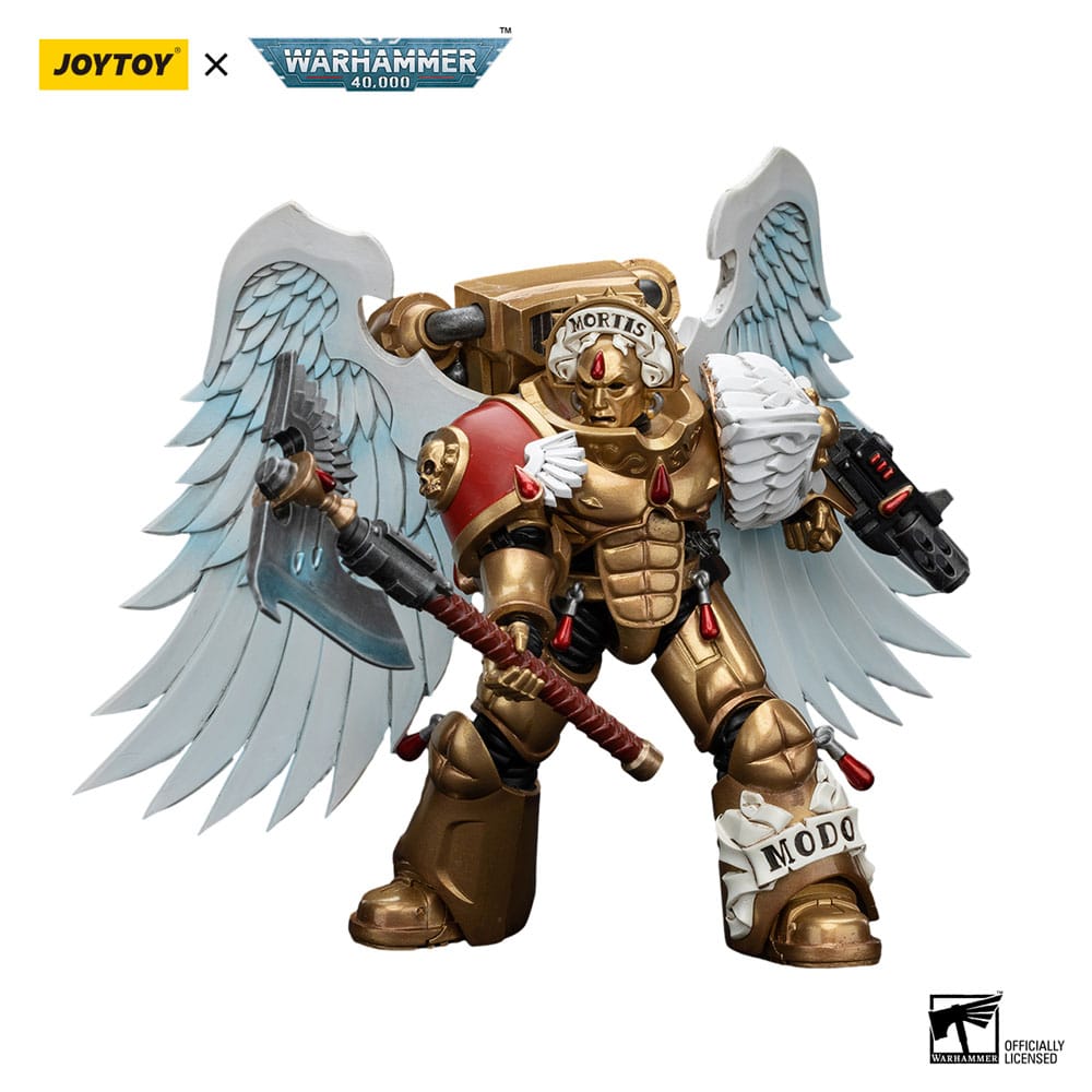 Warhammer The Horus Heresy Actionfigur 1/18 Blood Angels Sanguinary Guard with Encarmine Axe and Inferno Pistol 12 cm