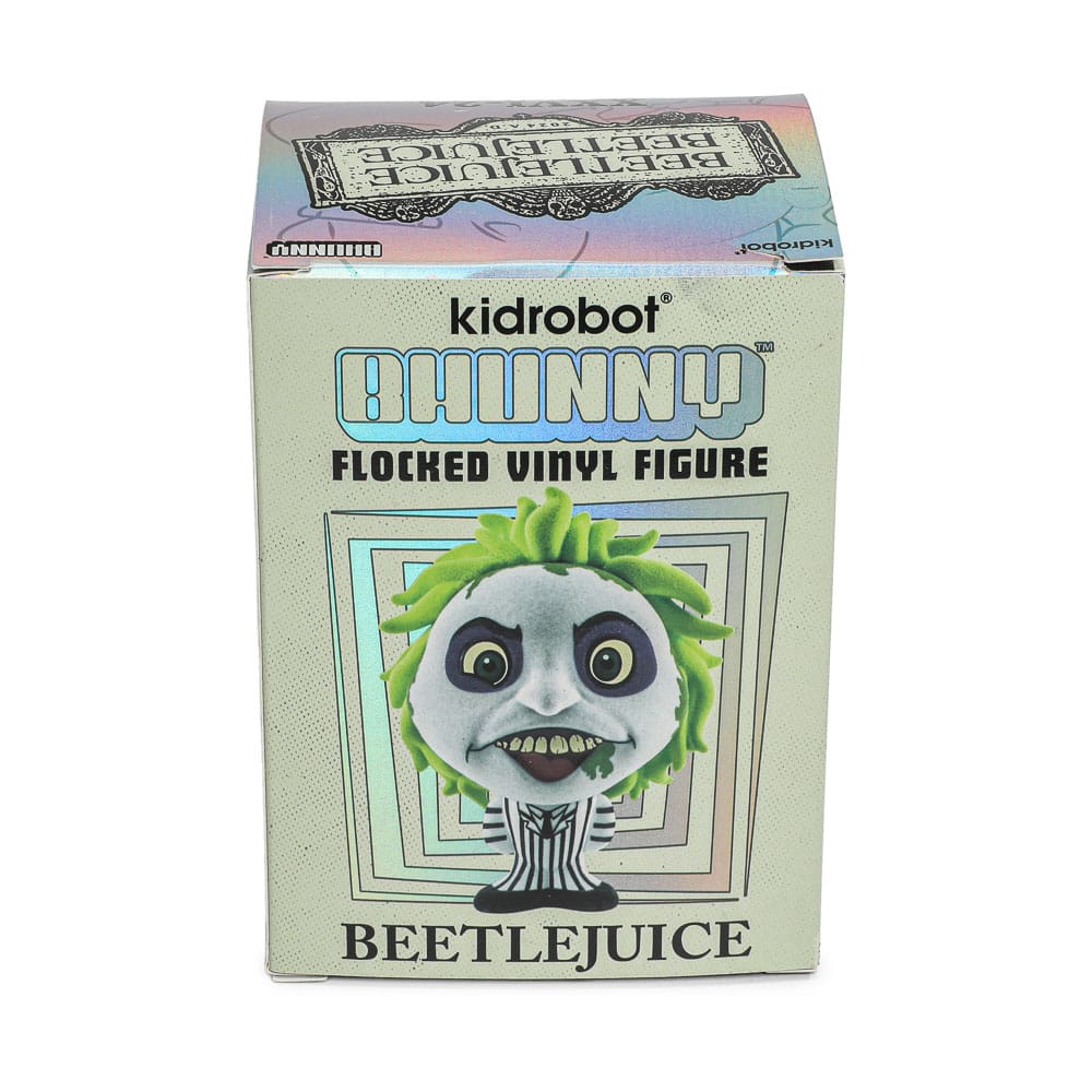 Beetlejuice Beetlejuice Bhunny Flocked Vinyl Figur Beetlejuice Striped Suit 10 cm