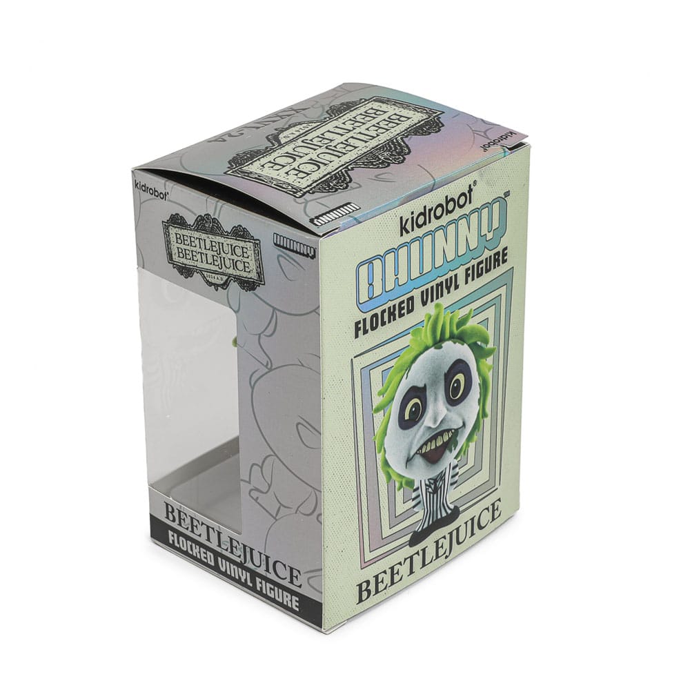 Beetlejuice Beetlejuice Bhunny Flocked Vinyl Figur Beetlejuice Striped Suit 10 cm