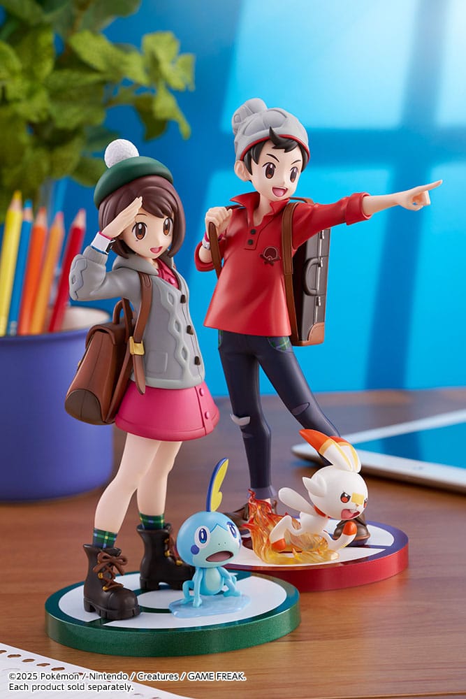 Pokémon ARTFXJ Statue 1/8 Victor & Hopplo 21 cm