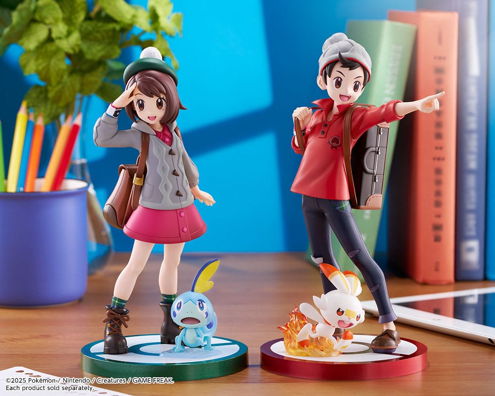 Pokémon ARTFXJ Statue 1/8 Victor & Hopplo 21 cm