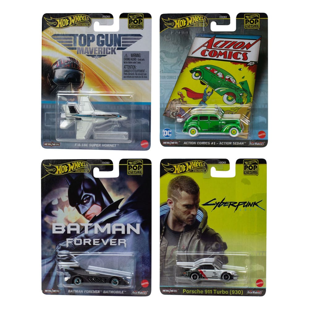 Hot Wheels Premium Diecast Fahrzeuge 1/43 Pop Culture 979F Sortiment (10)