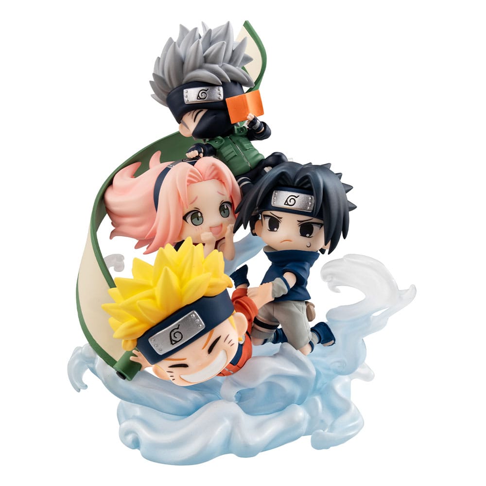 Naruto Shippuden FigUnity PVC Mini-Statue Gather here, Team 7 13 cm (with gift)