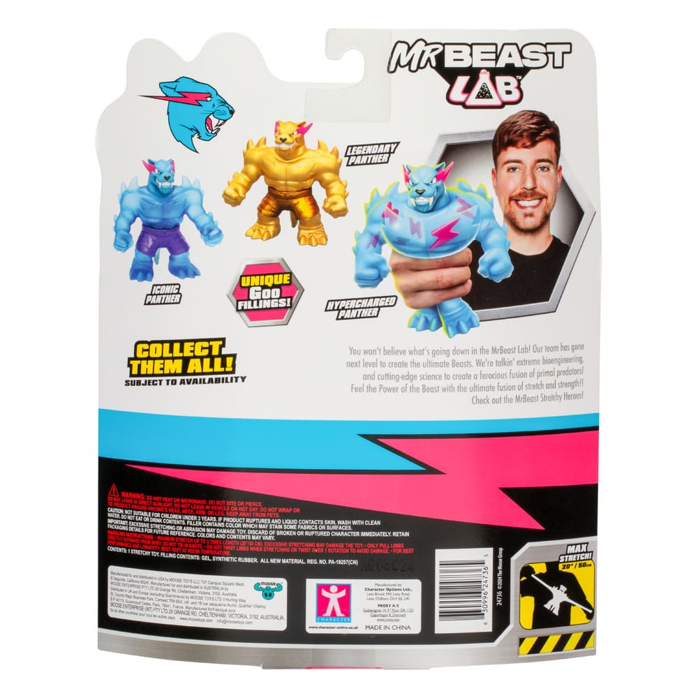 Mr. Beast Lab Goo Jit Zu Dehnbare Figur Hypercharged Panther 11 cm