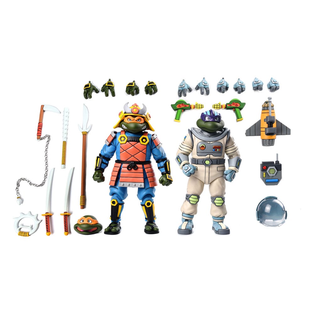 Teenage Mutant Ninja Turtles (Cartoon) Actionfiguren 2er-Pack Space Adventure & Samurai Turtles 18 cm