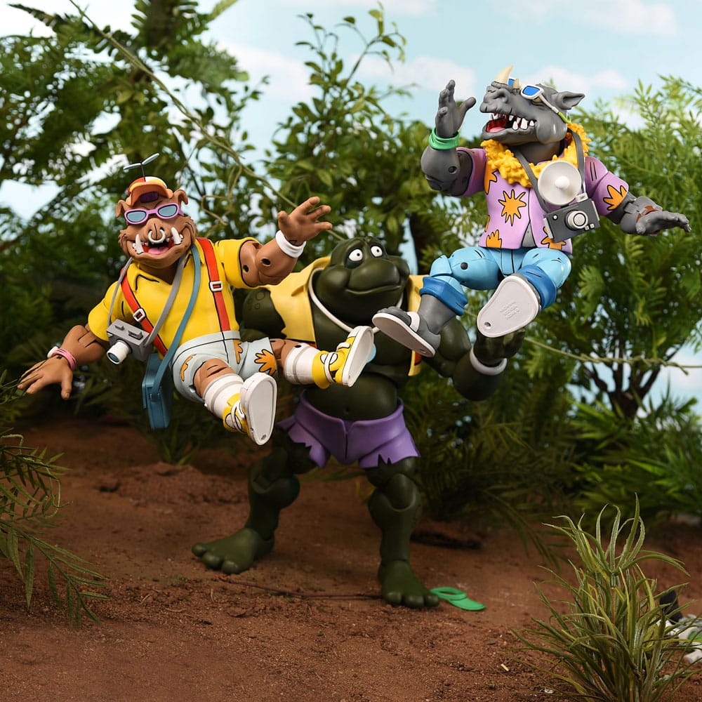Teenage Mutant Ninja Turtles (Cartoon 1980) Actionfiguren 2er-Pack Vacation Bebop and Rocksteady 18 cm