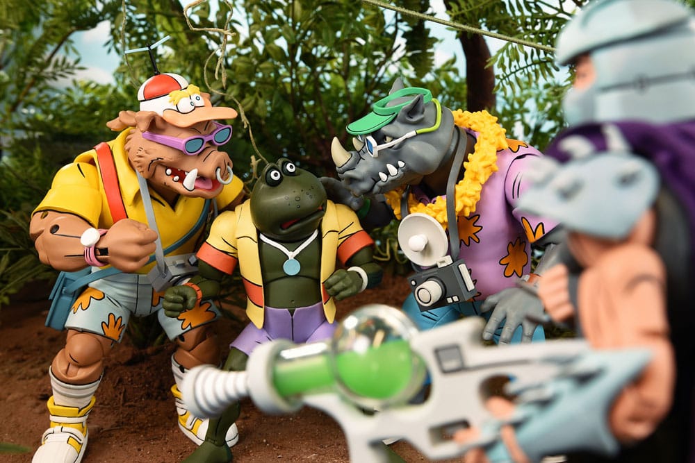 Teenage Mutant Ninja Turtles (Cartoon 1980) Actionfiguren 2er-Pack Vacation Bebop and Rocksteady 18 cm