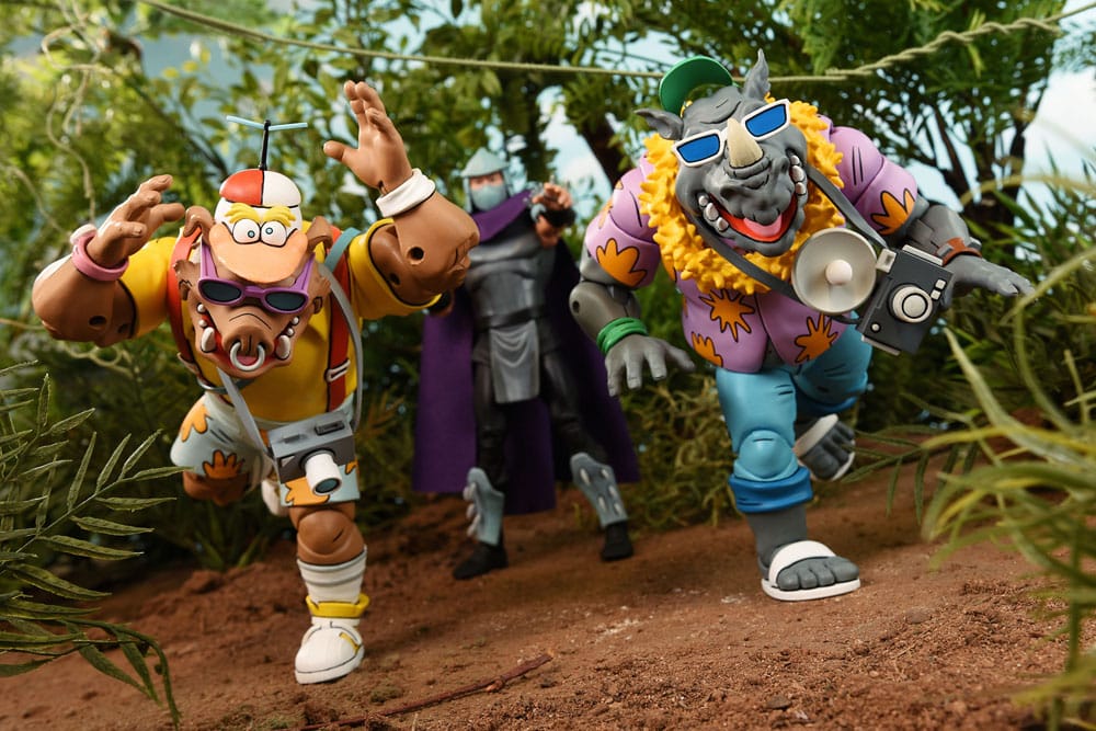 Teenage Mutant Ninja Turtles (Cartoon 1980) Actionfiguren 2er-Pack Vacation Bebop and Rocksteady 18 cm