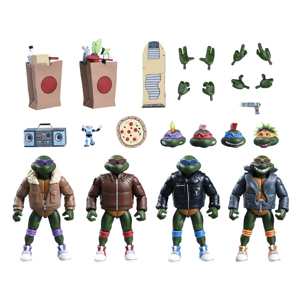 Teenage Mutant Ninja Turtles (Cartoon) Actionfiguren 4er-Pack Punk Turtles 18 cm
