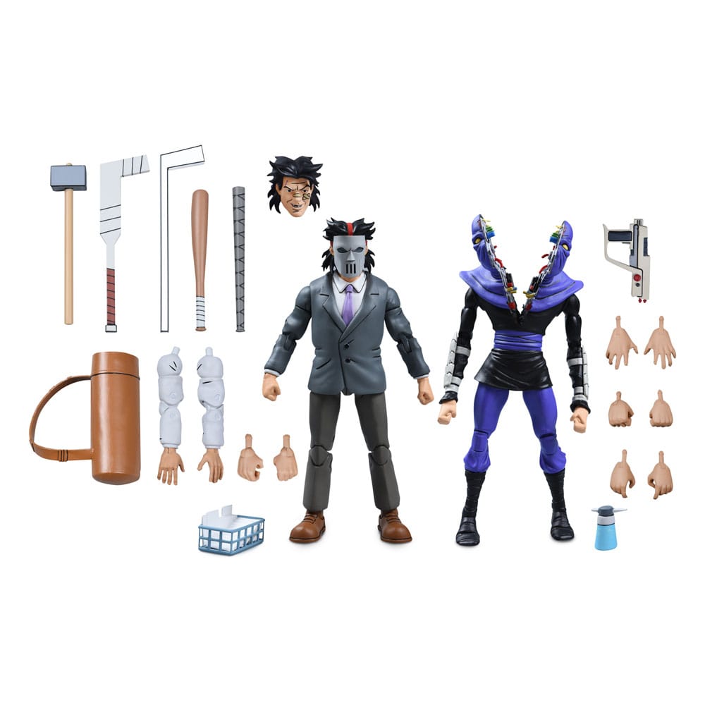 Teenage Mutant Ninja Turtles (Cartoon) Actionfiguren 2er-Pack Business Suit Casey Jones & Split Foot Soldier 18 cm