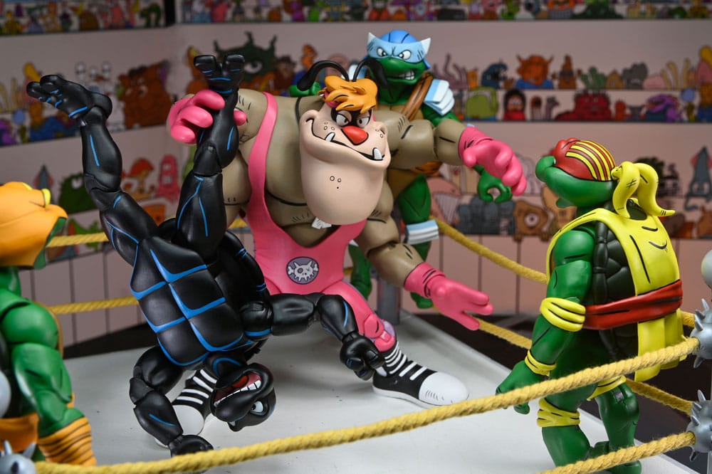 Teenage Mutant Ninja Turtles (Archie Comics) Actionfiguren 4er-Pack Stump Wrestling Turtles 18 cm