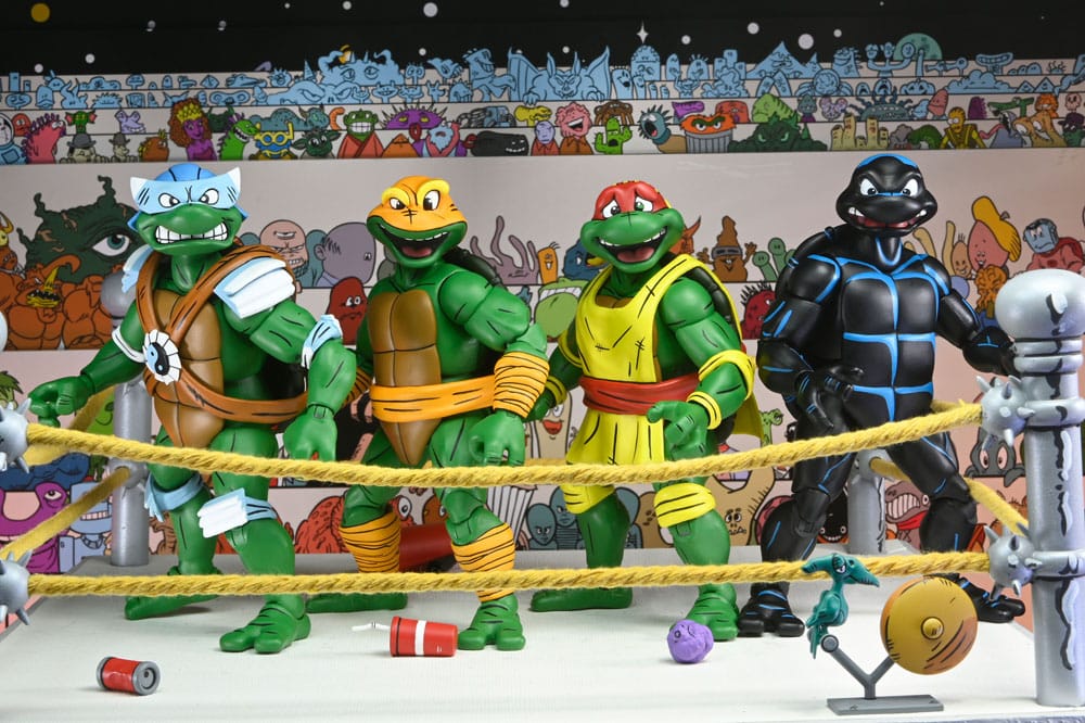 Teenage Mutant Ninja Turtles (Archie Comics) Actionfiguren 4er-Pack Stump Wrestling Turtles 18 cm