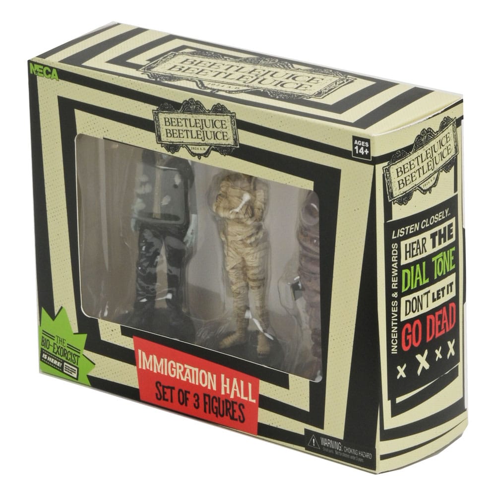 Beetlejuice Beetlejuice Figuren 3er-Pack Immigration Hall 1 10 cm