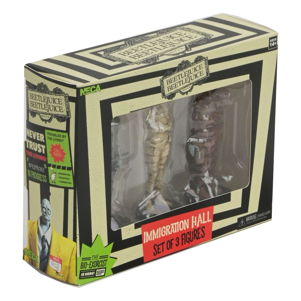 Beetlejuice Beetlejuice Figuren 3er-Pack Immigration Hall 1 10 cm