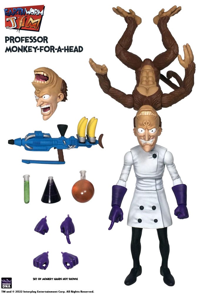Earthworm Jim Actionfigur Wave 1: Professor Monkey-For-A-Head 28 cm