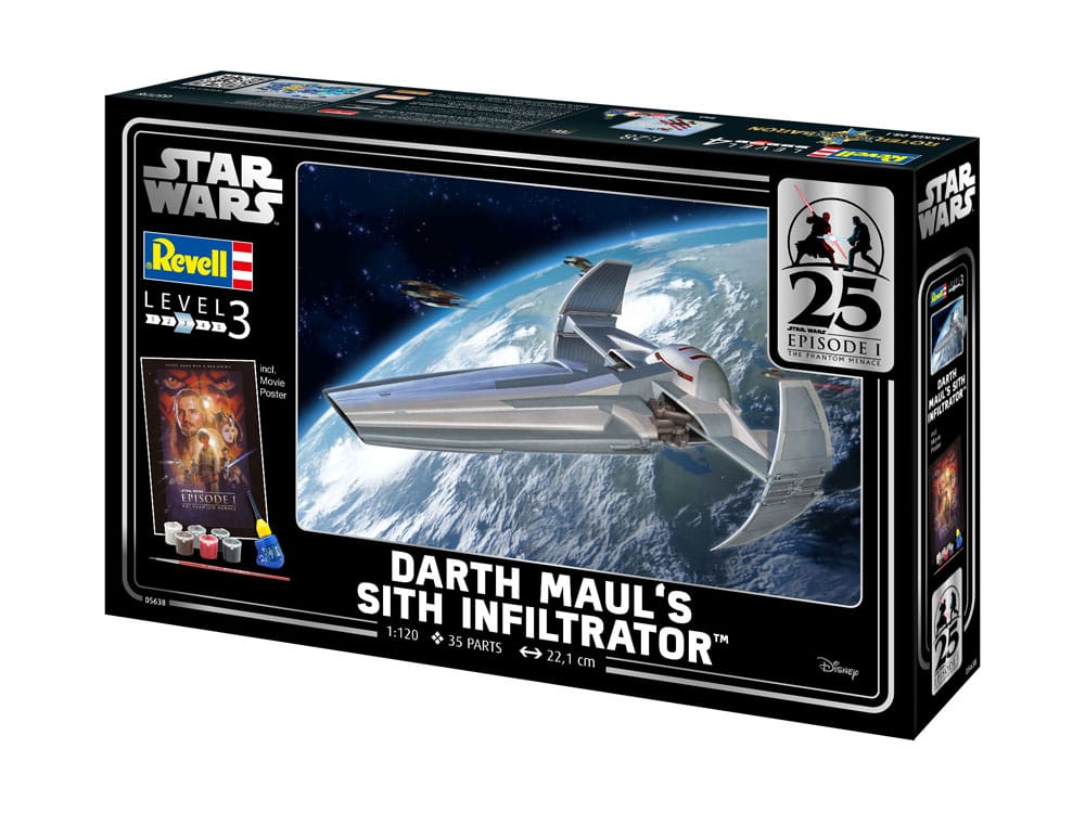 Star Wars Episode I Modellbausatz Geschenkset 1/120 Darth Maul's Sith Infiltrator 22 cm