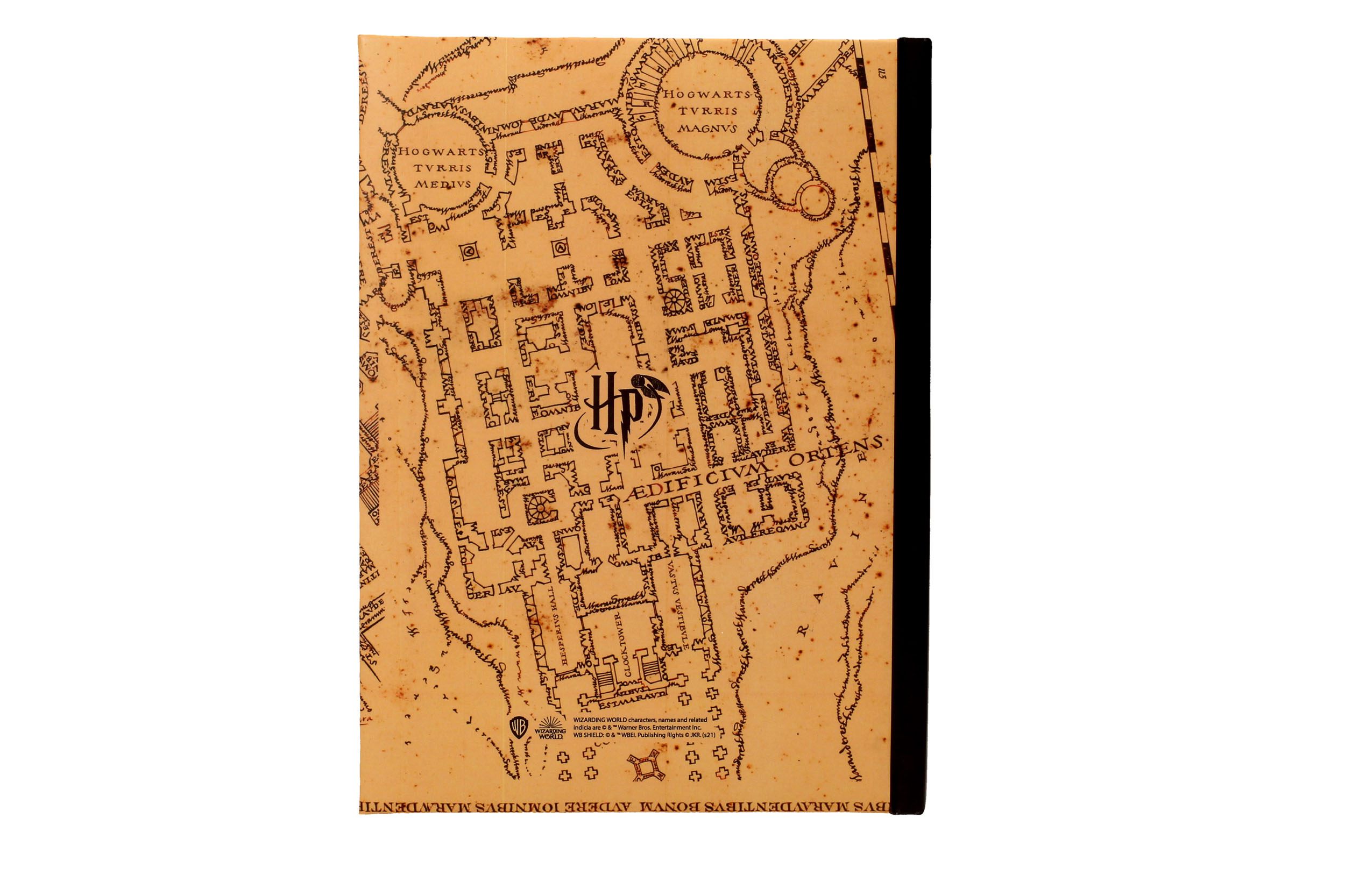 Harry Potter Notizbuch mit Leuchtfunktion Karte des Rumtreibers
