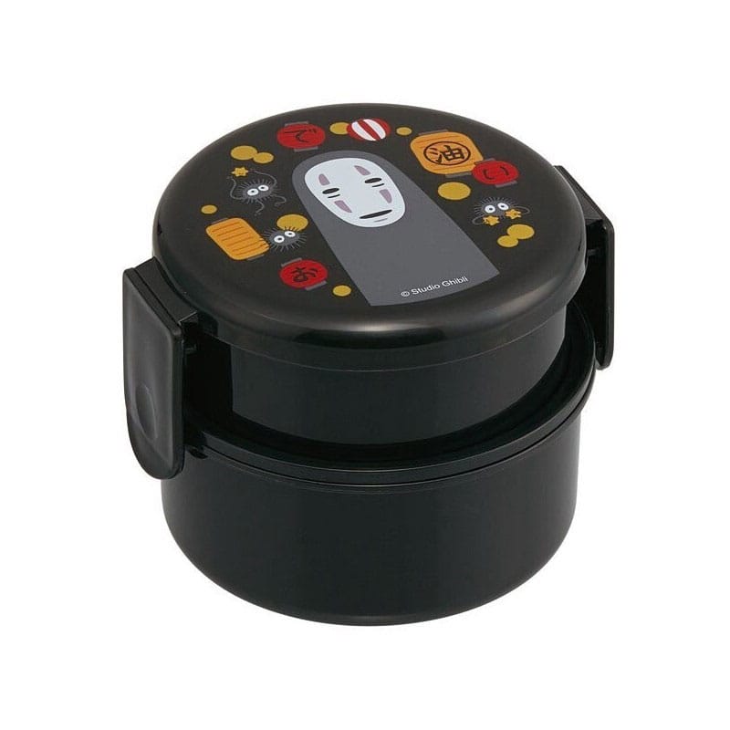 Chihiros Reise ins Zauberland Zweilagige runde Lunchbox No Face & Lantern